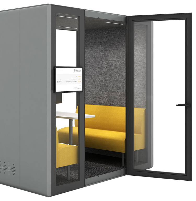 Modern design movable silence acoustic phone booth soundproof office meeting pod