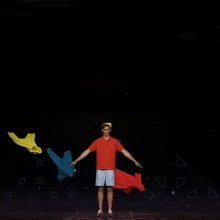 pepper's ghost hologram illusion pyramid projection film