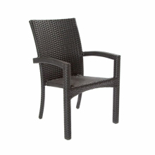 Aluminum Frame Stackable Rattan Wicker Restaurant Outdoor Dining Chair