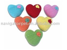 Pet Crochet Love Heart Toy