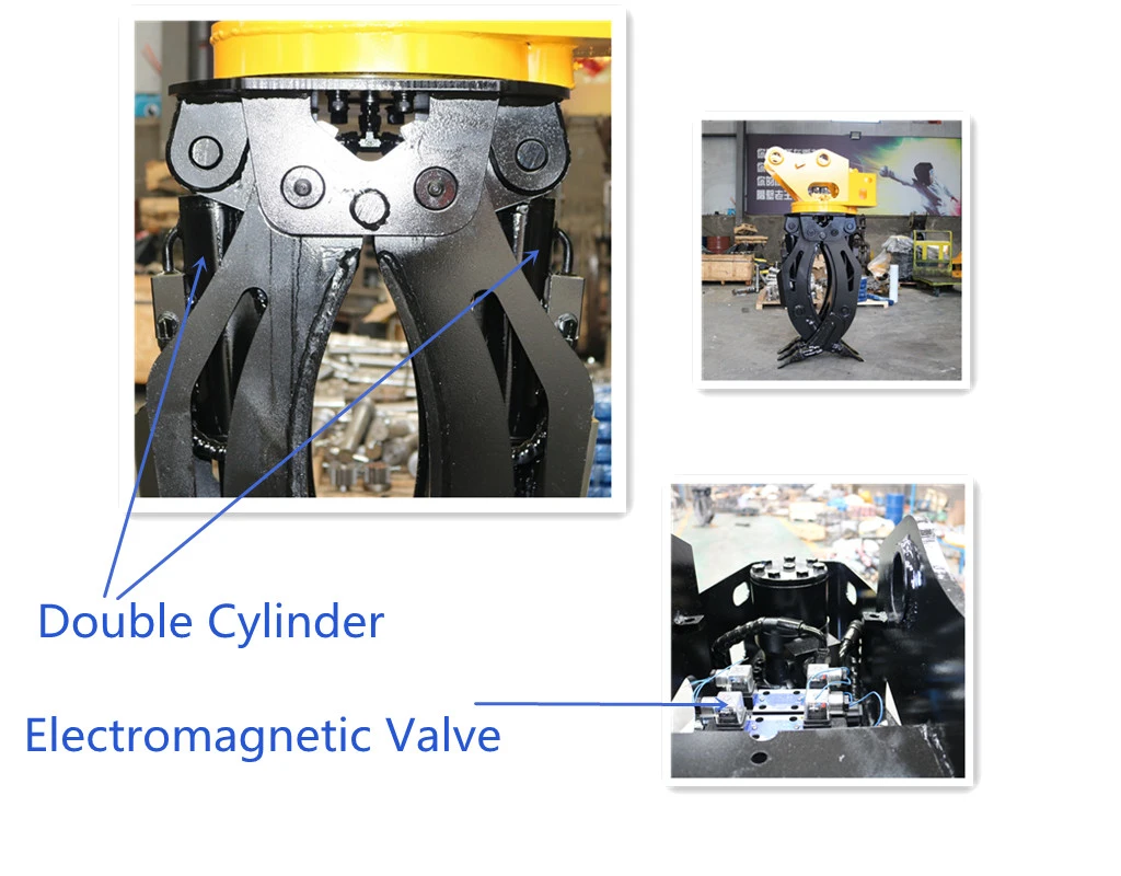 Quality Manufacture Excavator Rotating Hydraulic Grapple for Sale 1-50t Excavator Excavator Magnet Lift 100
