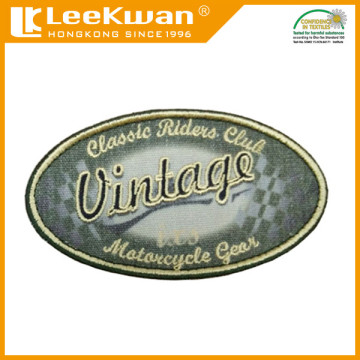 Dye Sublimation Patch Of Motorcycle Style,Embroidery Sublimation Club Patch Applique