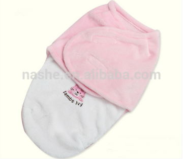 Embroidered Baby swaddling clothes/super soft fleece baby swaddling clothes