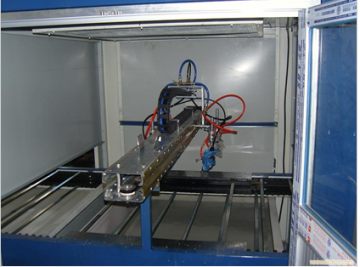 automatic spray painting line for wood products