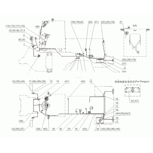 Original Wiring harness for Shantui SL50W wheel loader