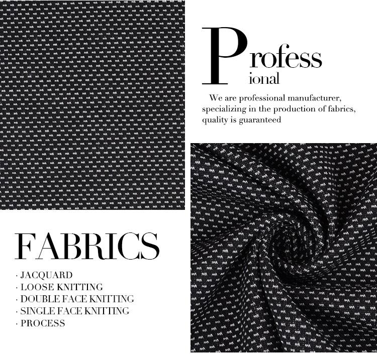 Best span rayon polyester microspiral textiles black and white jacquard fabric