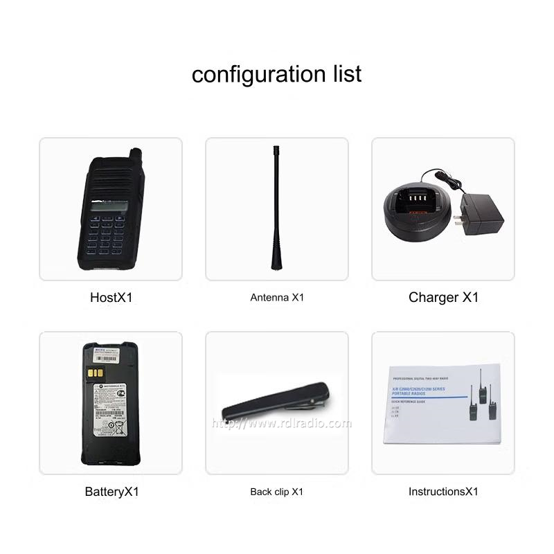 Digital Portable Radio C1200/DP540/CP100d/DEP250/C2660 High Performance with UHF VHF Long Range