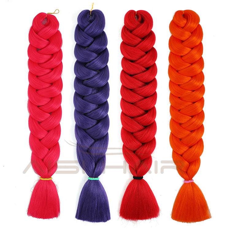Aisi Hair Top Quality 82 Inch 165g Braid Hair Low Temperature Flame Retardant Fiber Braiding Hair Extension For Black Women
