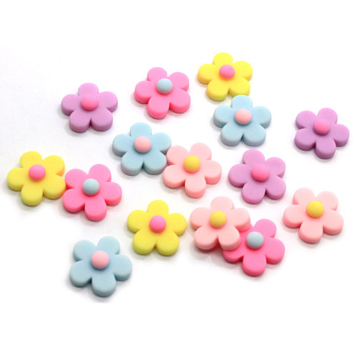 Kawaii Pastello Resina Girasole Charms Flatbacks Pendenti con fiori Decorazione fai da te Orecchini Portachiavi Accessori gioielli di moda