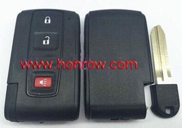 High quality Toyota Daihatsu 2+1 button remote key shellwith toy43 blade toyota smart key 2 button