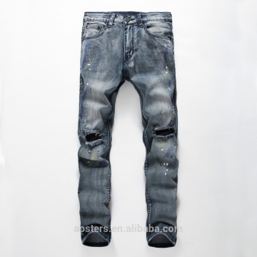 negotiate price customize rock hole trousers for men jeans