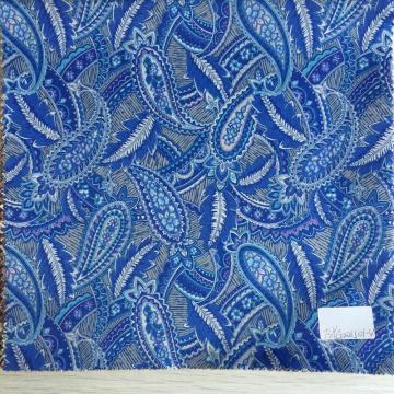 Tree Leaves Blue/Tan Printed Lining