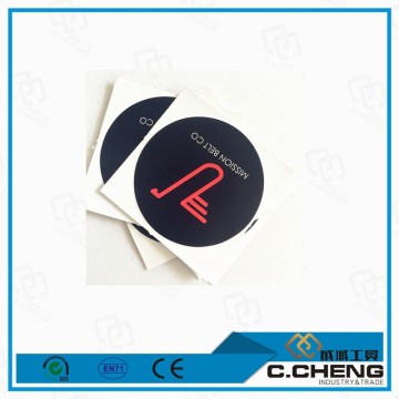 cheap custom free samples plastic brand logo sticker