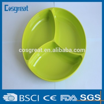 green melamine chip and dip for dessert