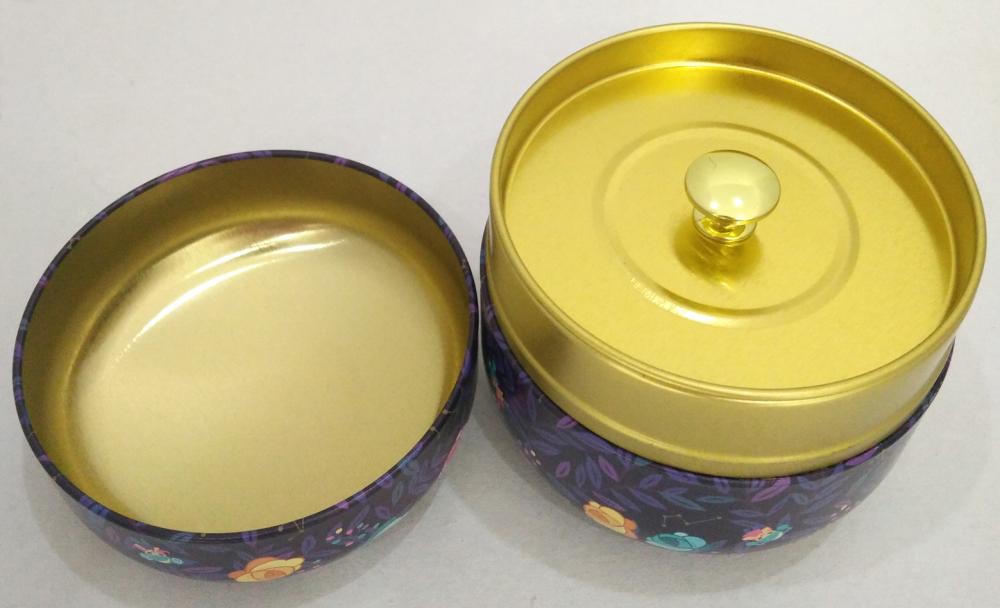 Have Light Printing Round Tea Tin Box