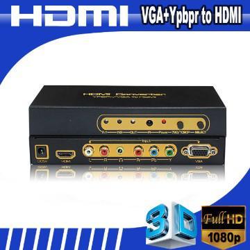 Componet/VGA to HDMI Converter upscaler 720P/1080p