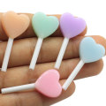 New Light Color Mini Heart Candy Lollipop Shaped Flatback Resins Cabochon DIY Toy Items For kids Handmade Charms