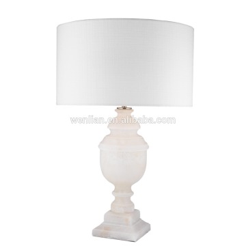 Alabaster table lamp for guestroom