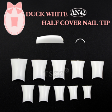 nail acrylic wide false nail tips white Edge Nail Tips
