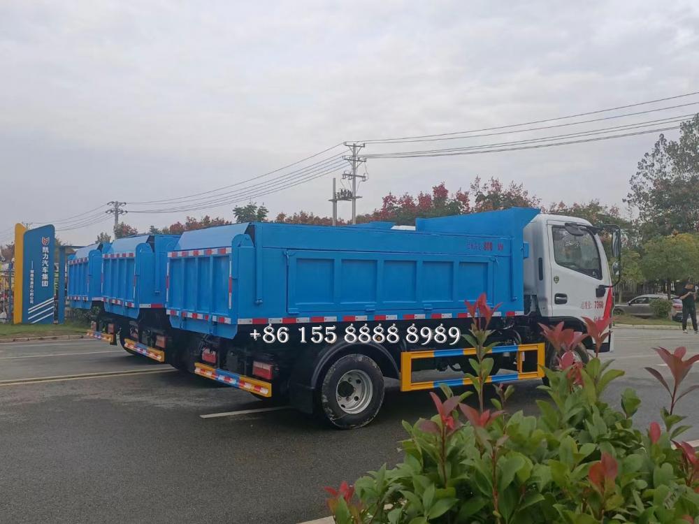 Dongfeng 4x2 شاحنة القمامة تفريغ محور أحادية المحور