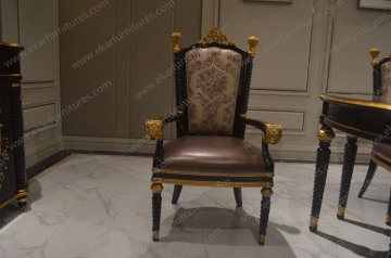 Alibaba Wholesale Wood Chair classic dining leather chairs armchair