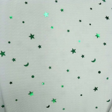 Moon Star Design Tulle Moonlight Sequin Chiffon Vải