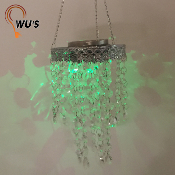 Cheaper multicolored decoration changeable solar crystal jar lights lamp solar crystal hanging light