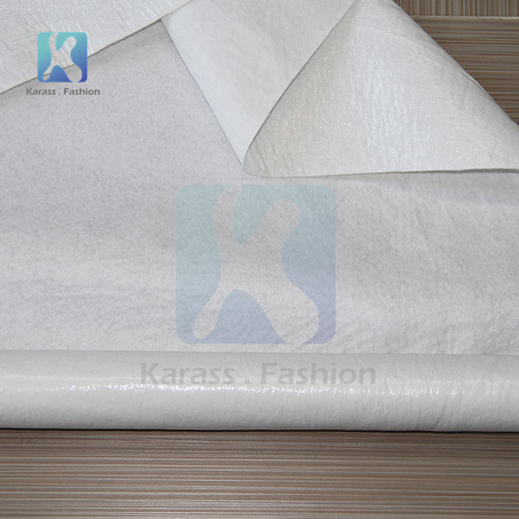 Etaj underlayment nonwoven kalite siperyè pent blan Polyester te santi tapi