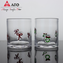 Classic Design Christmas Wine Glasses Transparent Glass Cup