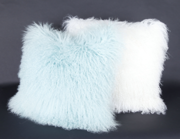 Curly Lamb Mongolian Fur Sofa Pillow