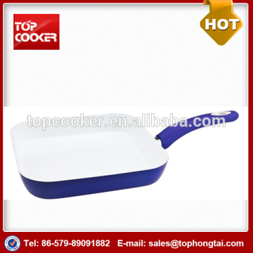 Eco-friendly Aluminum White Ceramic Microwave Grill Pan