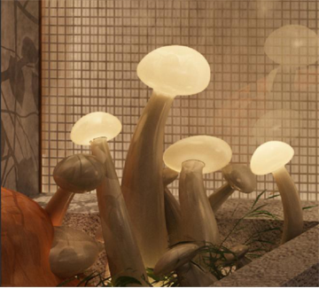 Cartoon Glowing Mushroom F Lights