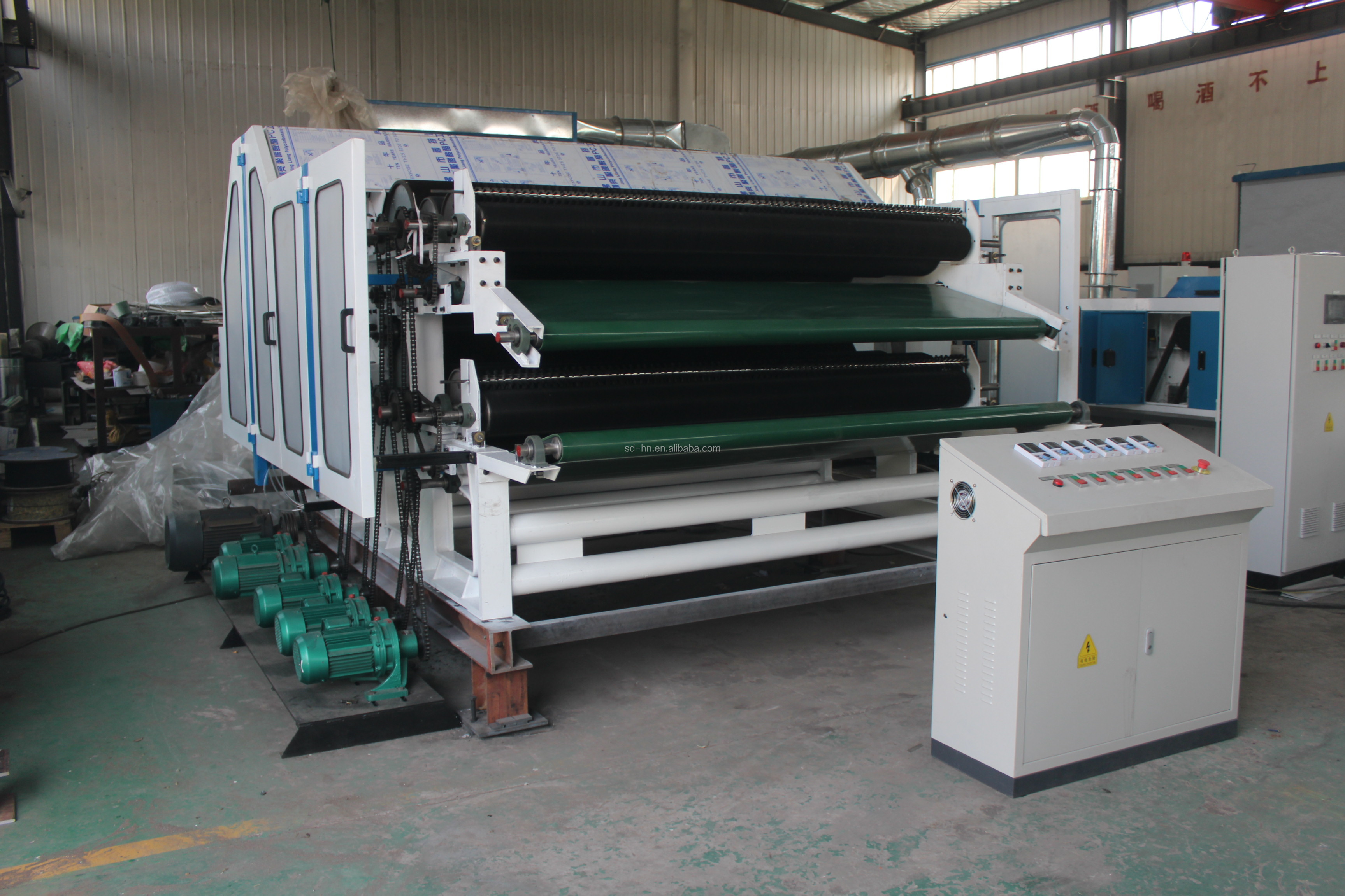 double cylinder single doff carding machine for carpet ,matters machine link with needle punching machine