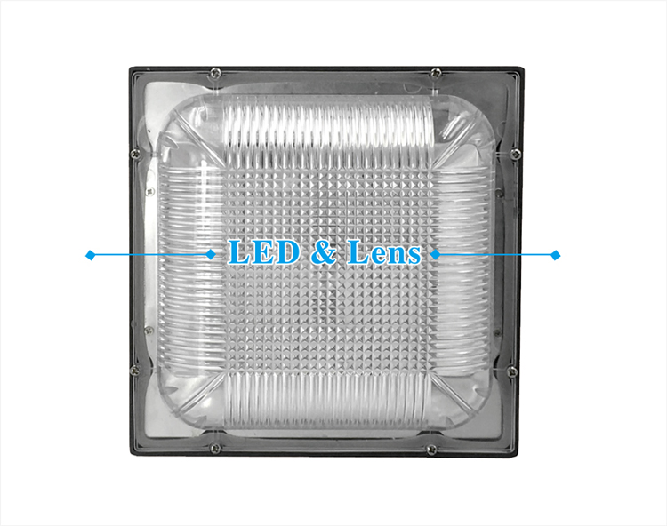 DLC ETL listed 100w 150W 200W Warranty 5Years small 30mm built in led light for canopy