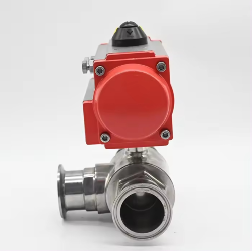 Stainless Steel Pneumatic 3Way Valve Pneumatic Ball Valve