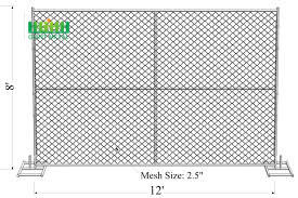 Construction temporary chain link fence