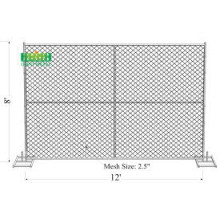 Construction temporary chain link fence