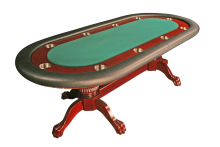 Texas Holdem 96 inch Deluxe Mahogany Oak Wood Poker Table