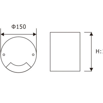 LEDER Lampada da incasso a LED tonda generica nera da 9W