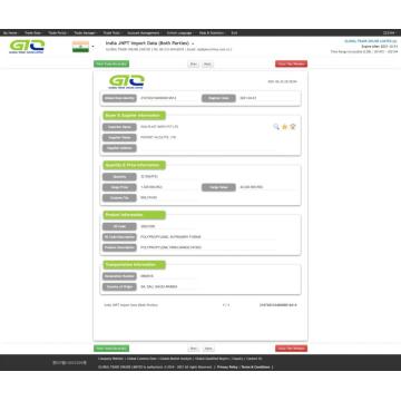 India Importación de datos personalizados de HILO DE POLIPROPILENO