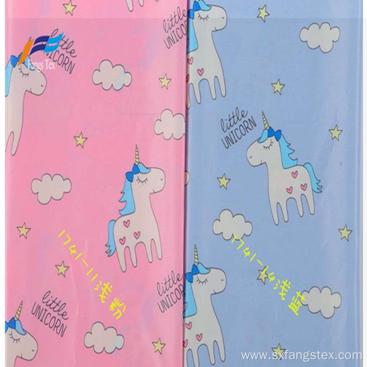 Polyester 190T PVC Taffeta Printed Waterroof Children Fabric