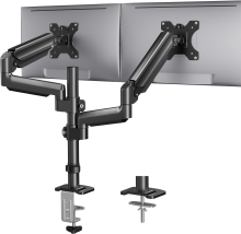 Gas Spring Double Monitor Stands - Dual Monitor Arm Mount