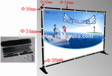 Stable jumbo backdrop banner stand and telescopic banner stand