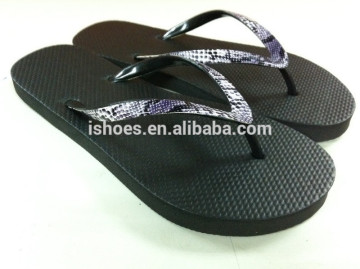 latest sex leopard color strap beach women rubber flip flop charms