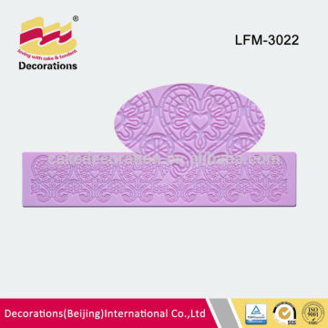 fondant cake icing silicone impression lace mat mold