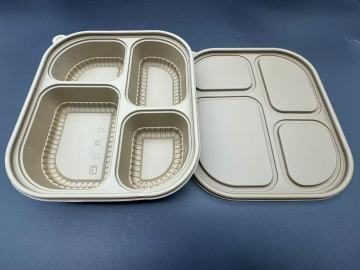 Fully degradable reed lunch box