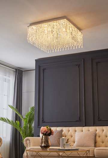 Modern Delicate Living Room Crystal Ceiling Light