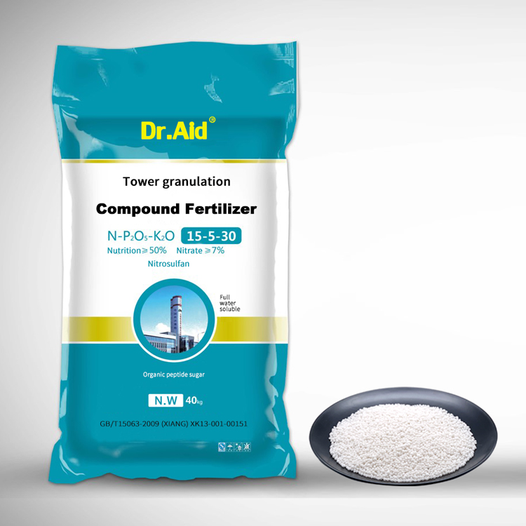 Dr Aid NPK 15 5 30 high quality fertilizer npk granules npk compound fertilizer production line best fruit fertilizer