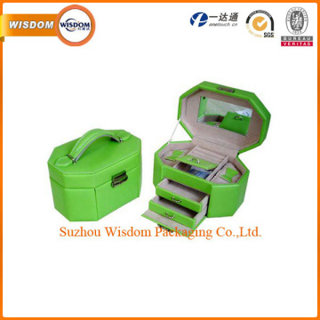 Made in China factory jewelry packing leather box with modern design