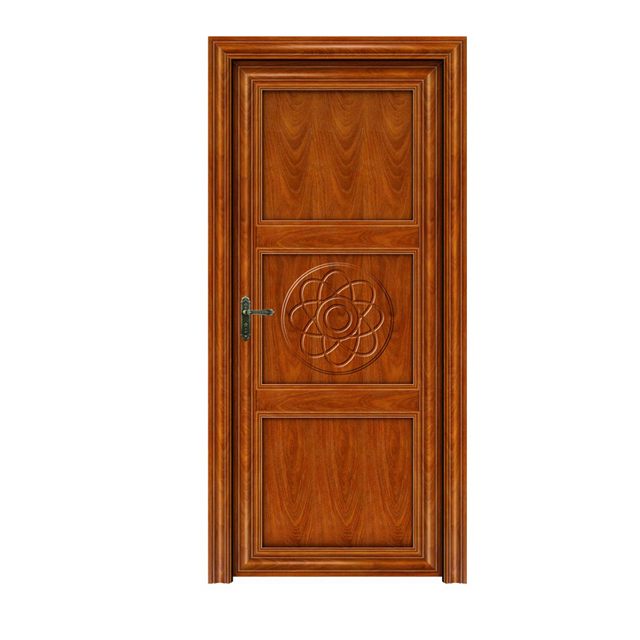 WANJIA Aluminum interior doors casement doors design with wood color Bedroom Door